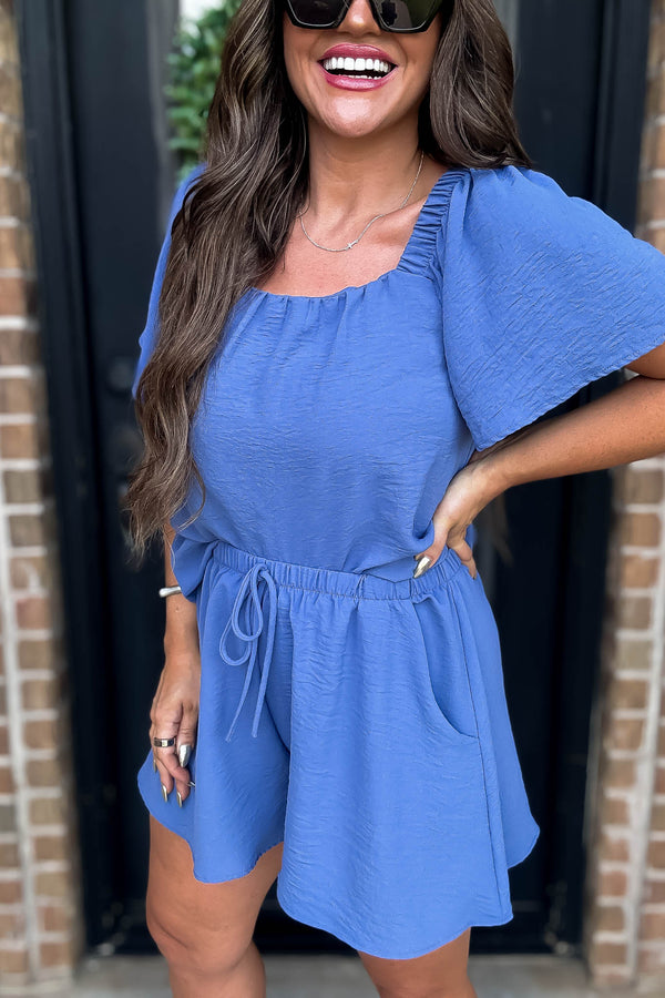 Get Obsessed Slate Blue Shorts