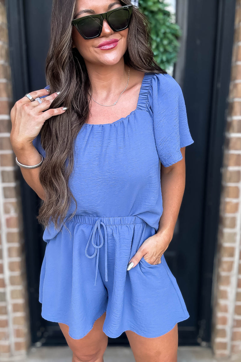 Get Obsessed Slate Blue Shorts