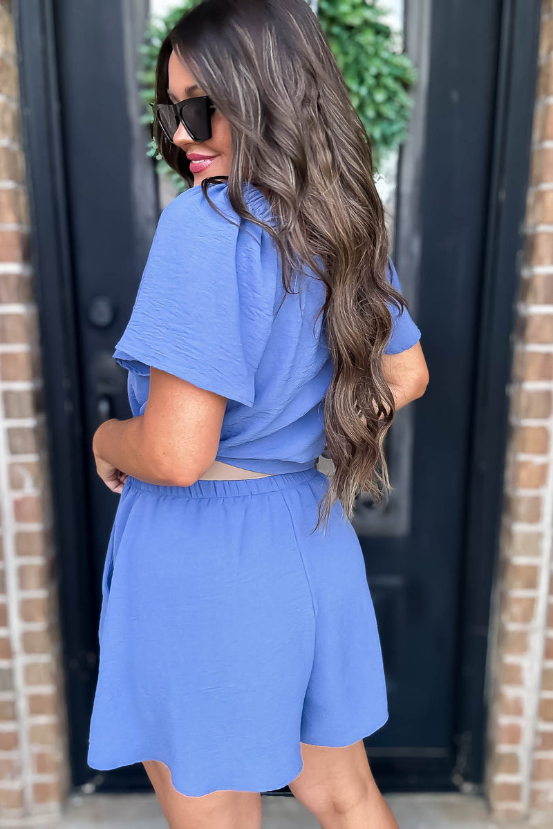 Get Obsessed Slate Blue Shorts