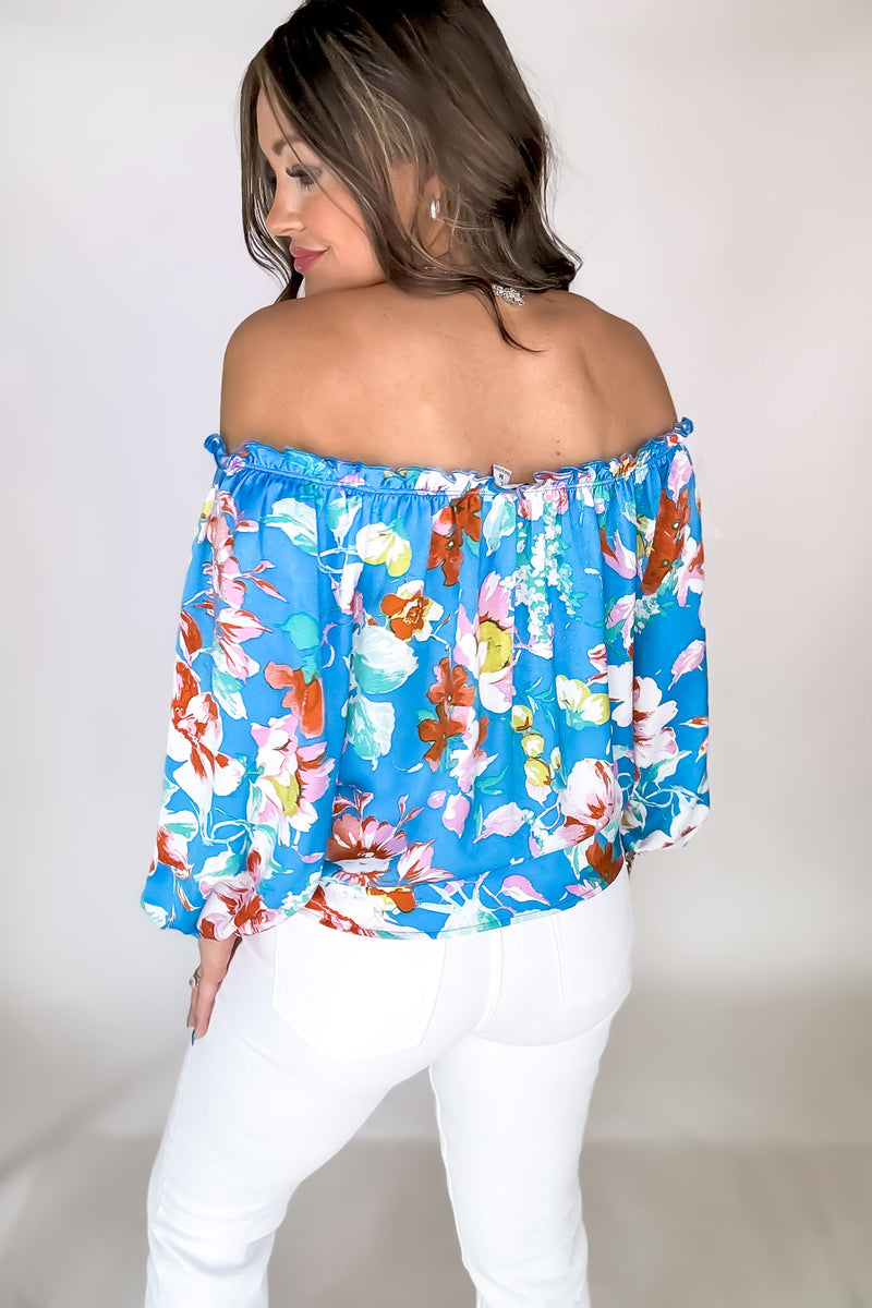 Floral Print Off-Shoulder Blouse