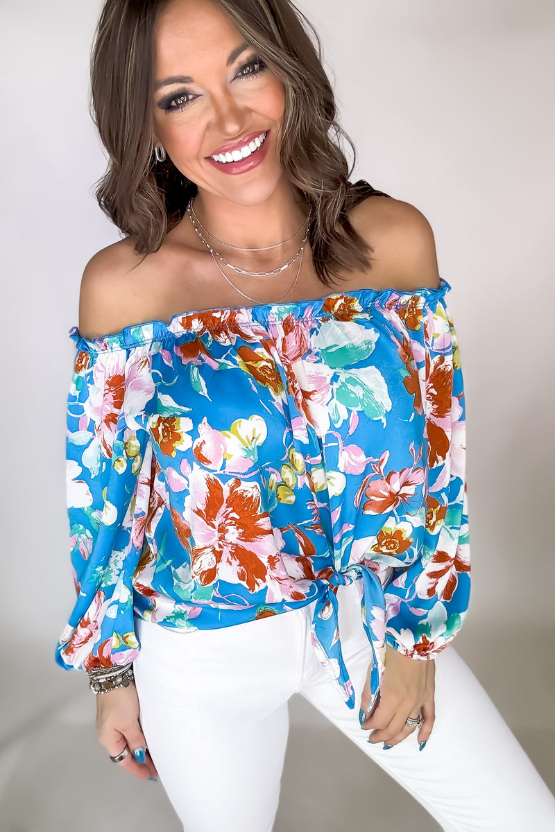 Floral Print Off-Shoulder Blouse