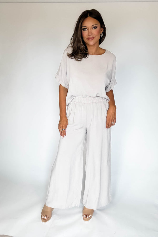Blissfully Chill Days Ash Mocha Woven Pants