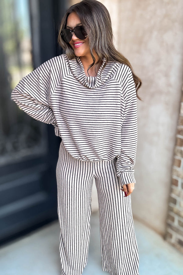 Mocha Stripe Print Pants