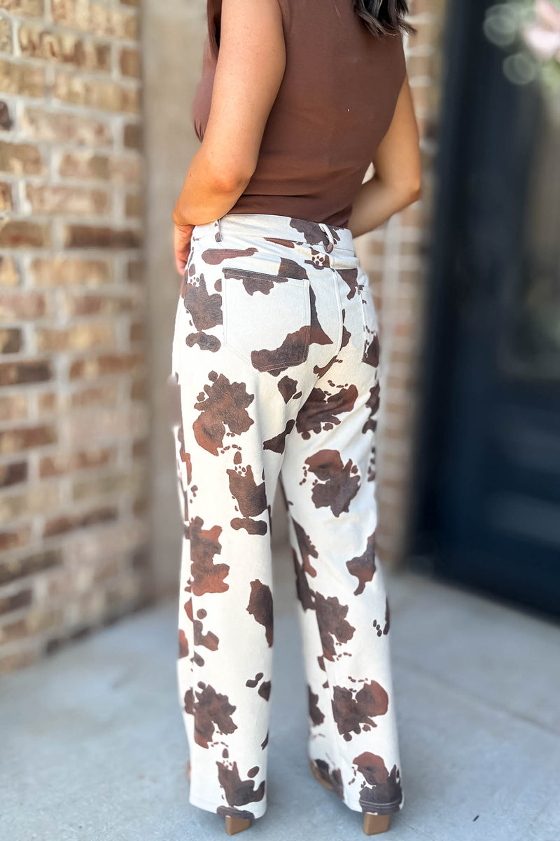 Le Lis Animal Print Low Waist Long Pants