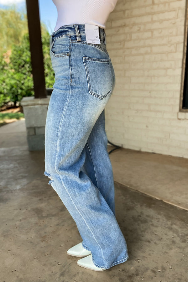 Kancan 90's Wide Leg Straight Jeans