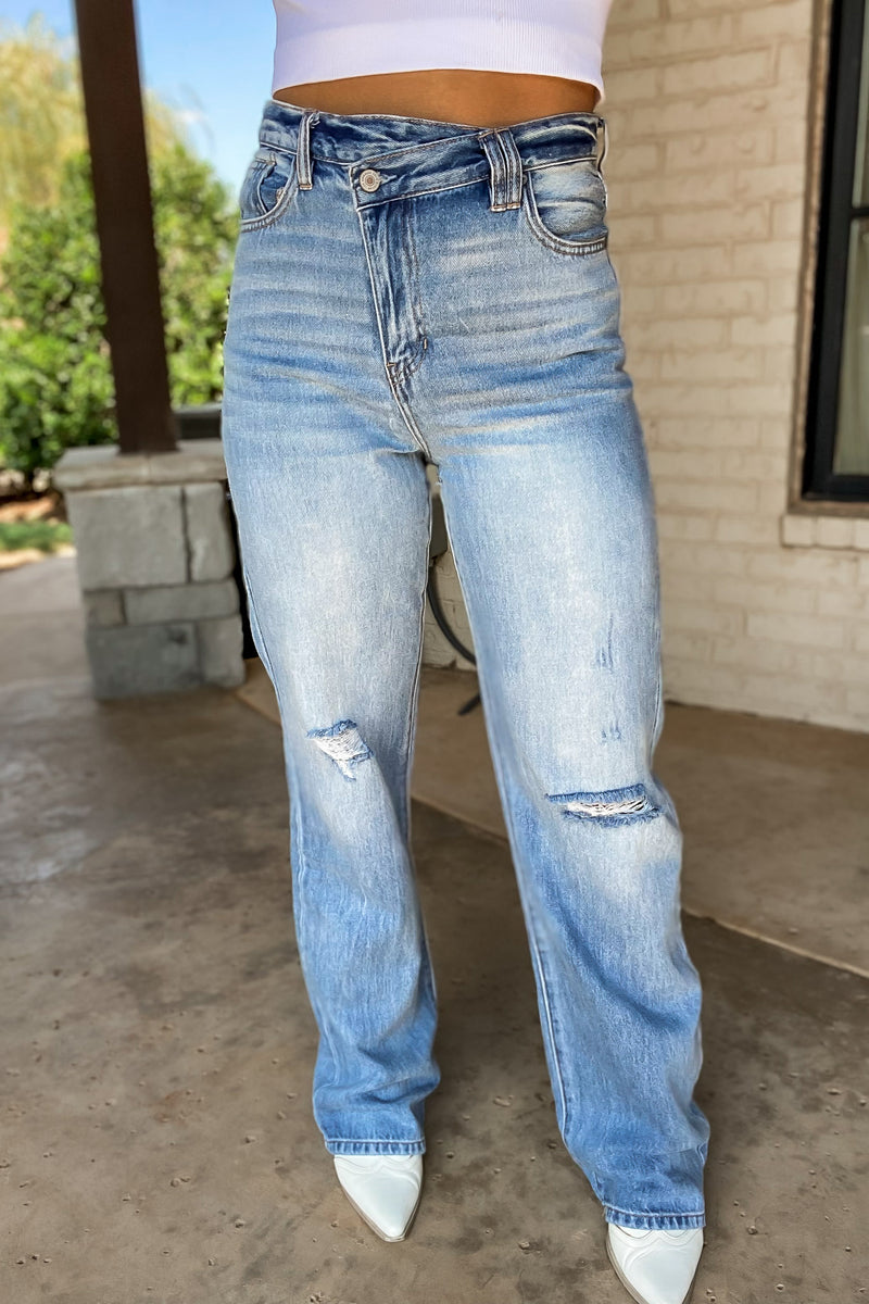 Kancan 90's Wide Leg Straight Jeans