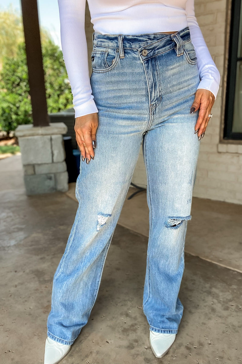 Kancan 90's Wide Leg Straight Jeans