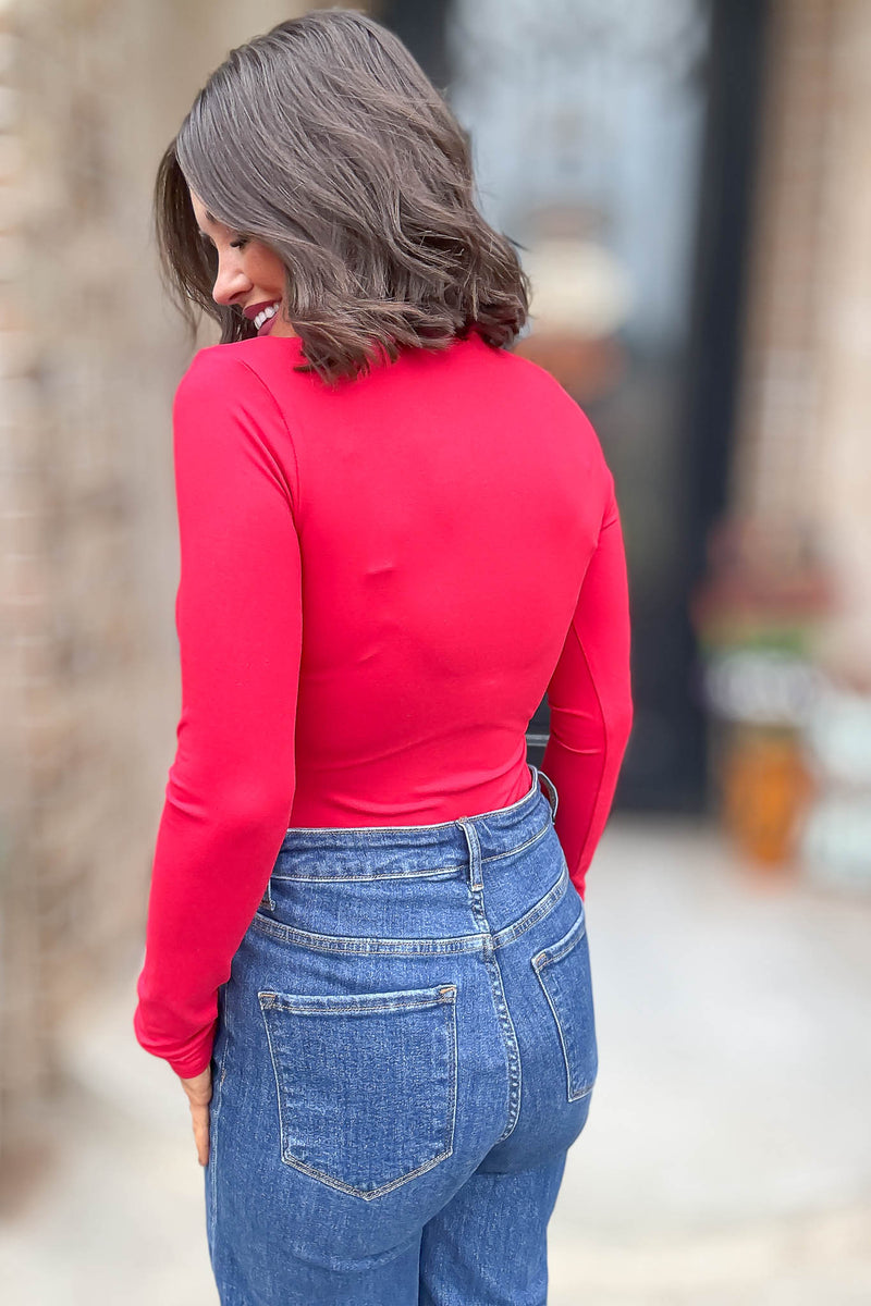 Over The Night Ruby Turtleneck Bodysuit