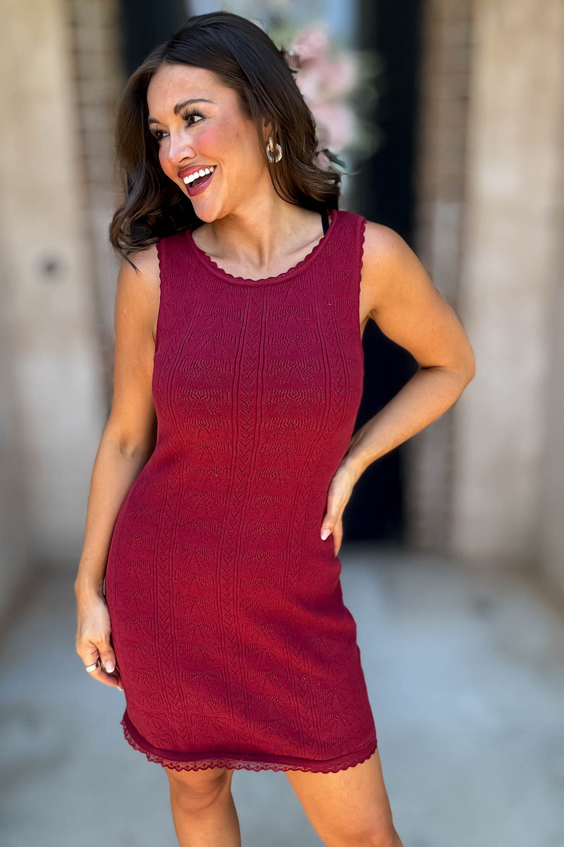 Le Lis Sleeveless Mini Dress With Scoop Neck Line