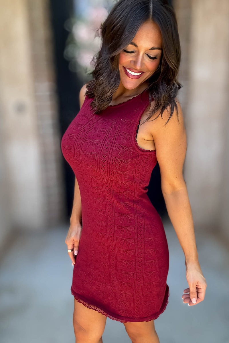 Le Lis Sleeveless Mini Dress With Scoop Neck Line
