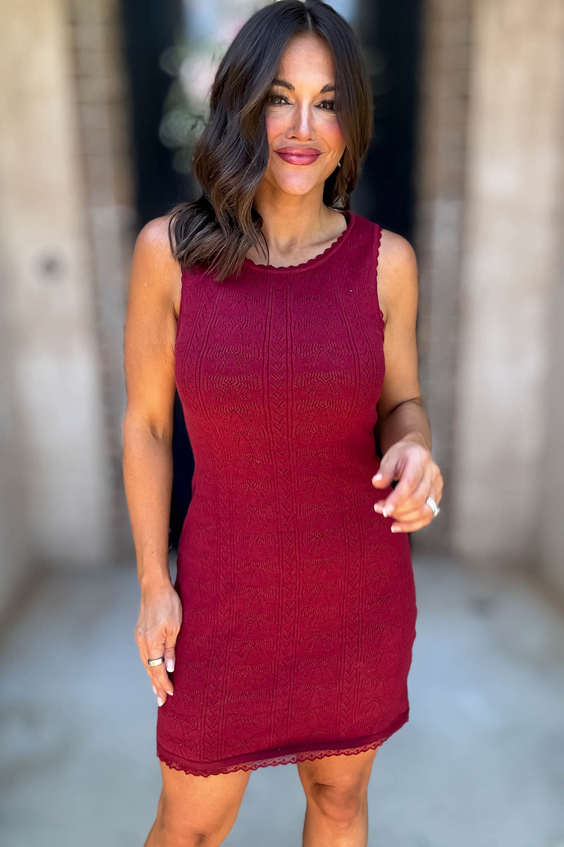 Le Lis Sleeveless Mini Dress With Scoop Neck Line