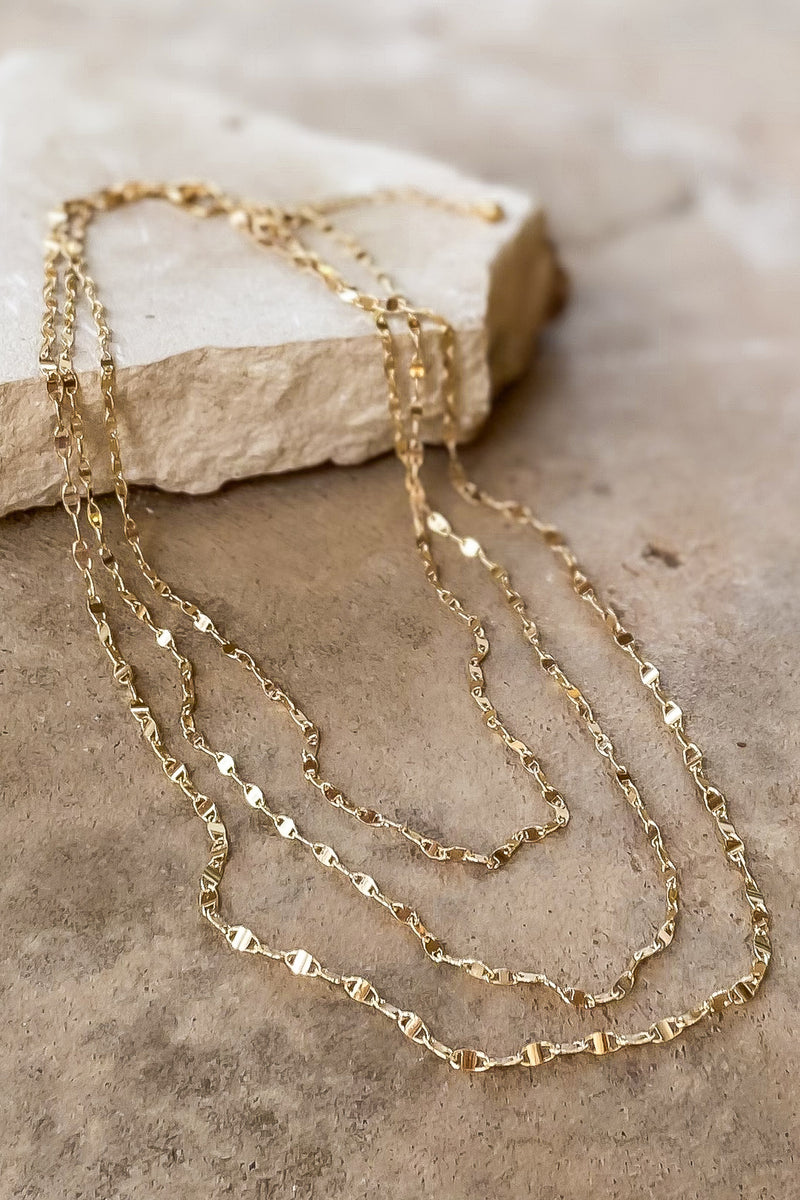Find A Way Gold Layered Chain Necklace