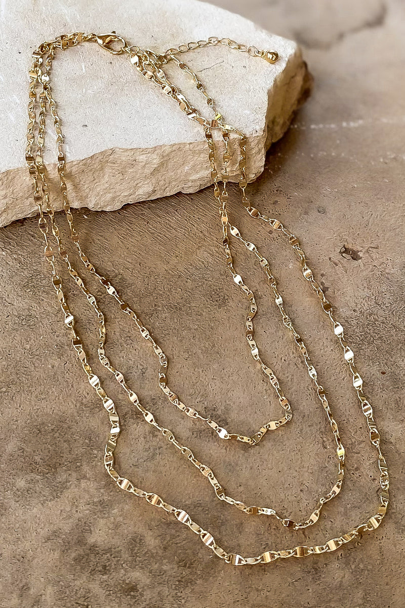 Find A Way Gold Layered Chain Necklace