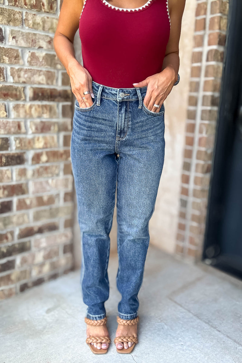 Judy Blue High Waisted Rigid Magic Non-Destroy Straight