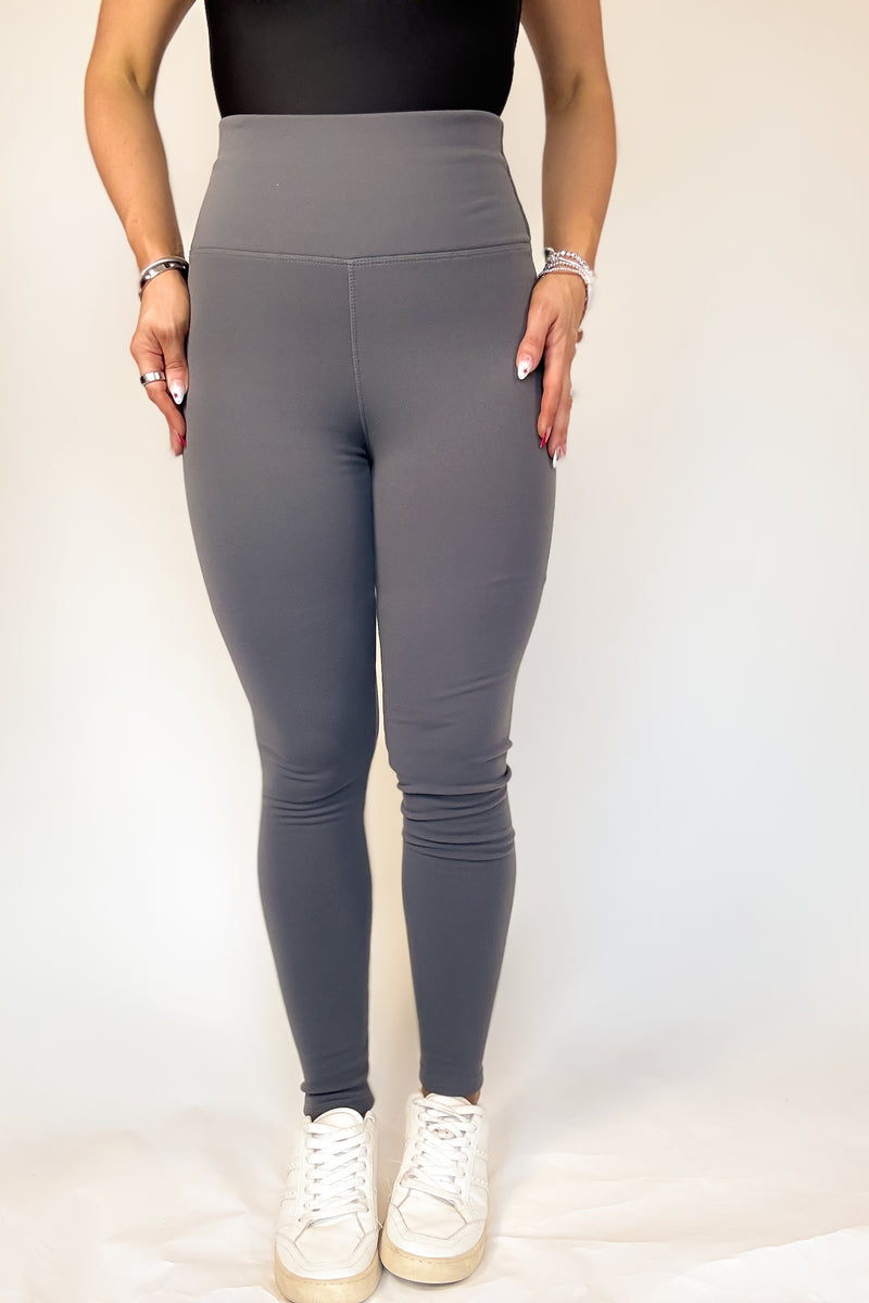 Navy And Gray Combo 2 FOR $20Thermal Fleece Lined Basic Winter Leggings
