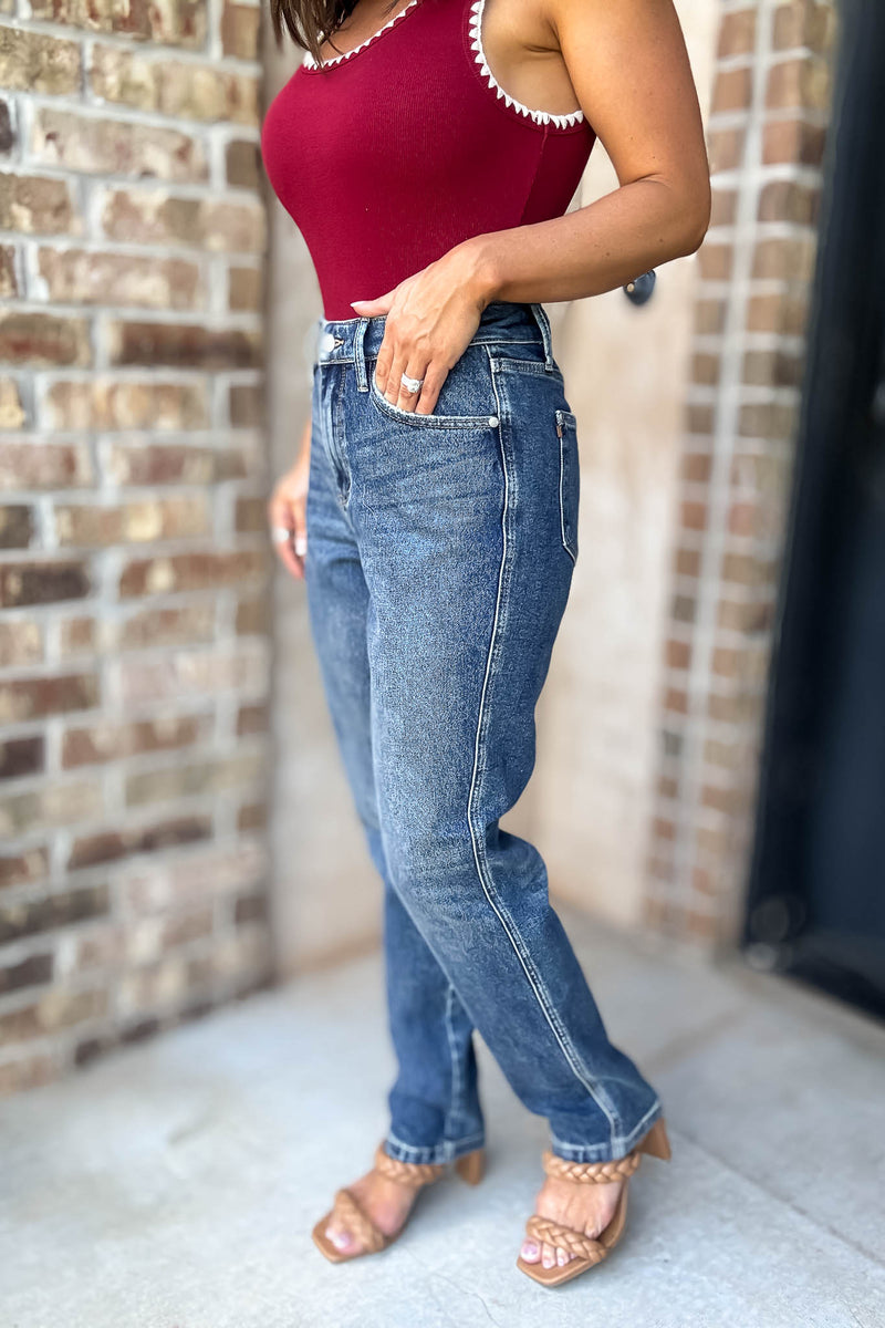 Judy Blue High Waisted Rigid Magic Non-Destroy Straight