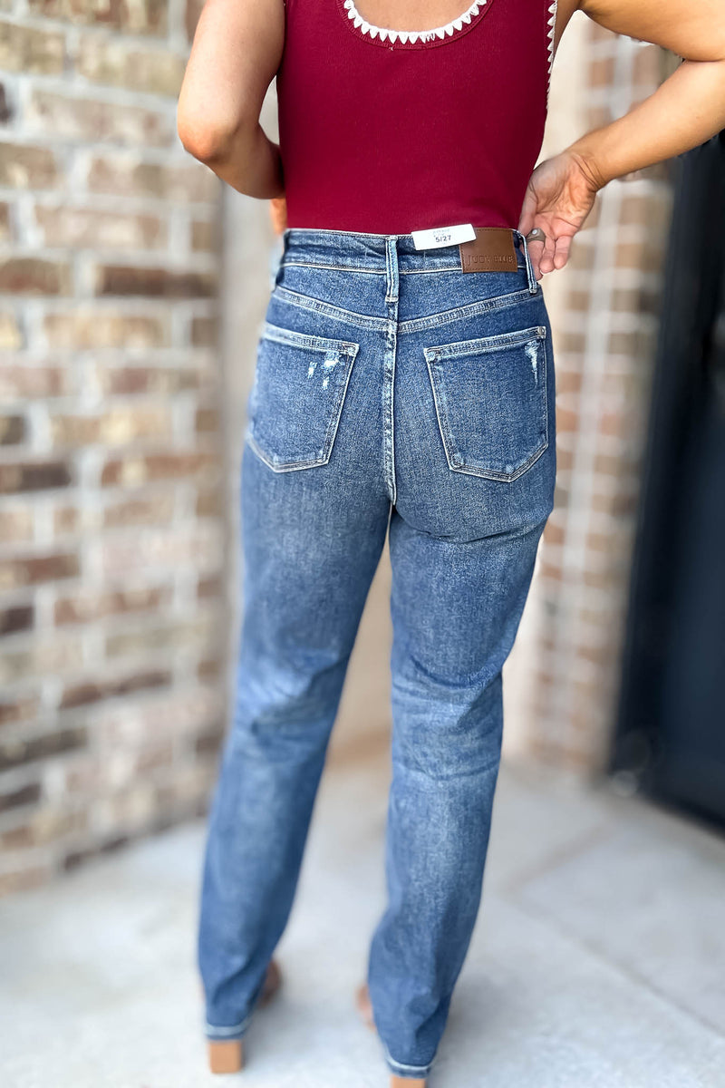Judy Blue High Waisted Rigid Magic Non-Destroy Straight