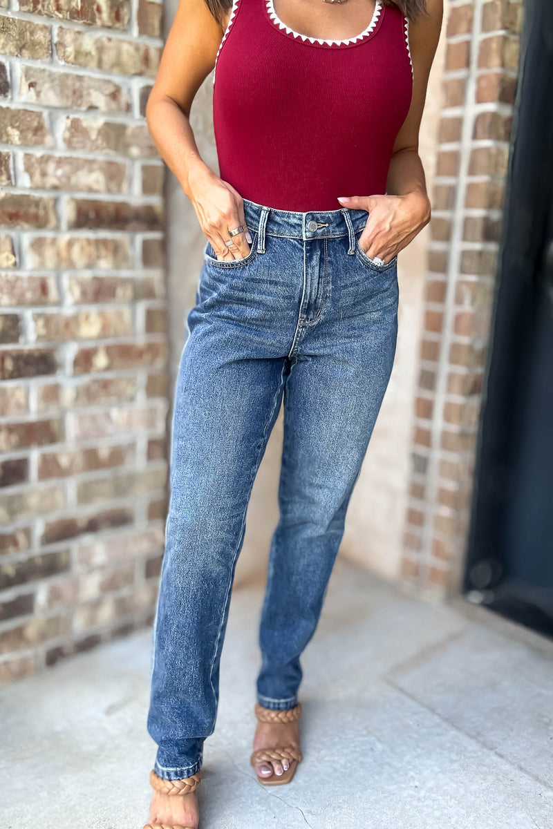 Judy Blue High Waisted Rigid Magic Non-Destroy Straight