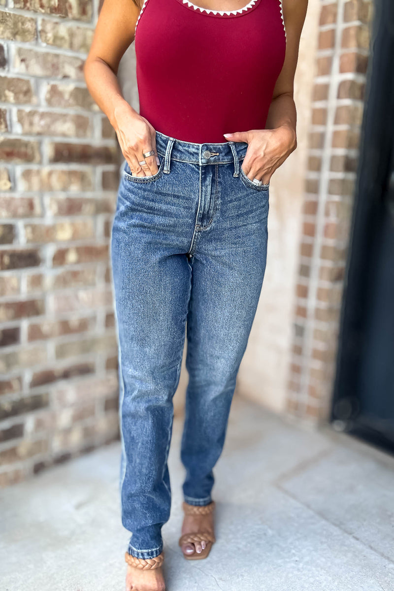 Judy Blue High Waisted Rigid Magic Non-Destroy Straight