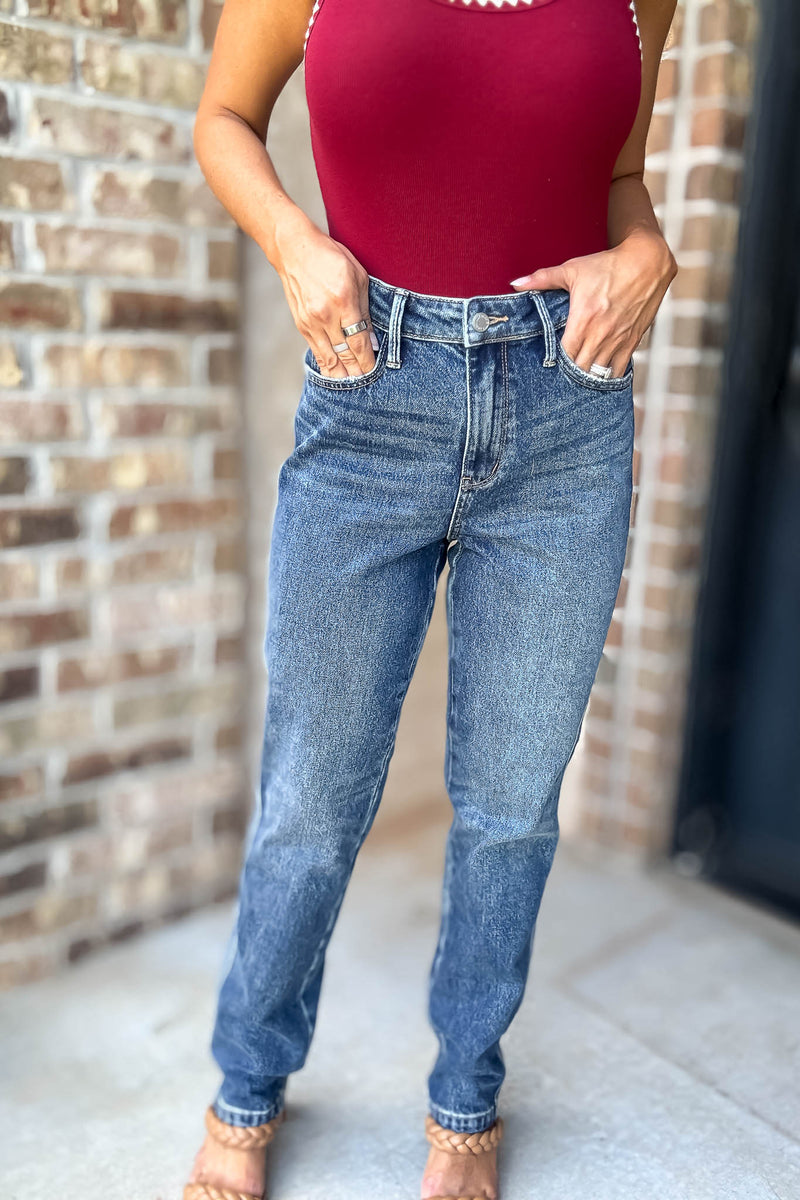 Judy Blue High Waisted Rigid Magic Non-Destroy Straight