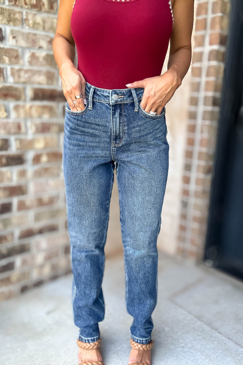 Judy Blue High Waisted Rigid Magic Non-Destroy Straight