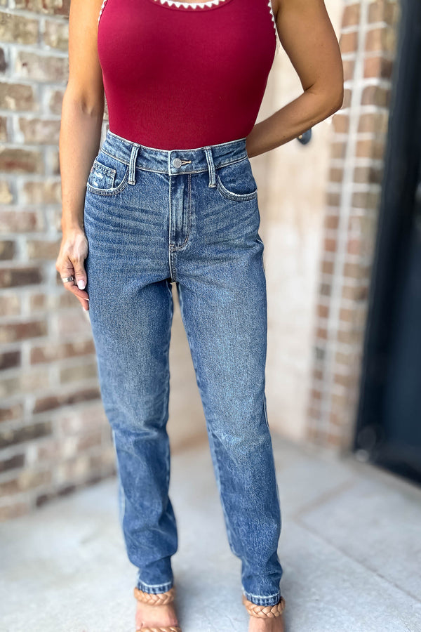 Judy Blue High Waisted Rigid Magic Non-Destroy Straight