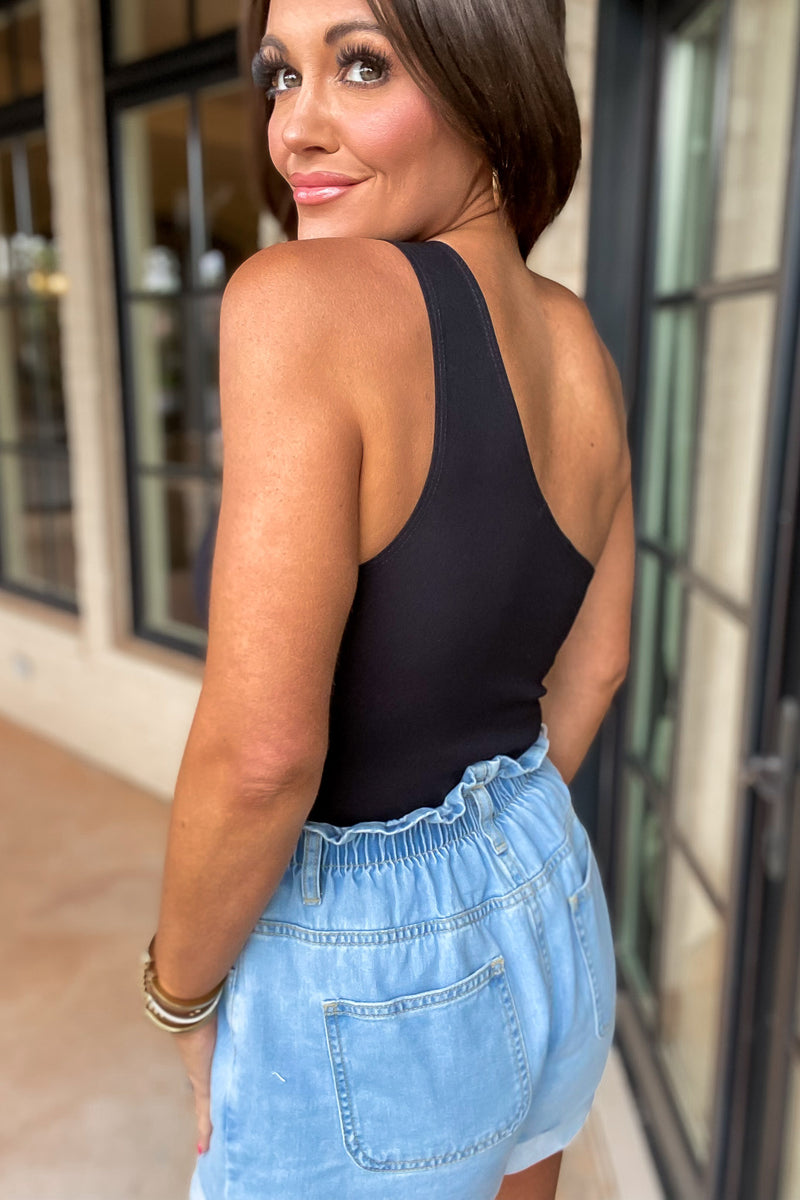 On The Go Black Bodysuit