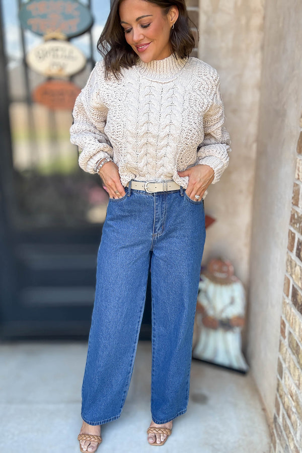 Scallop Embo Pocket Denim Pants