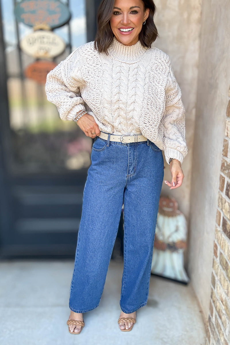 Scallop Embo Pocket Denim Pants