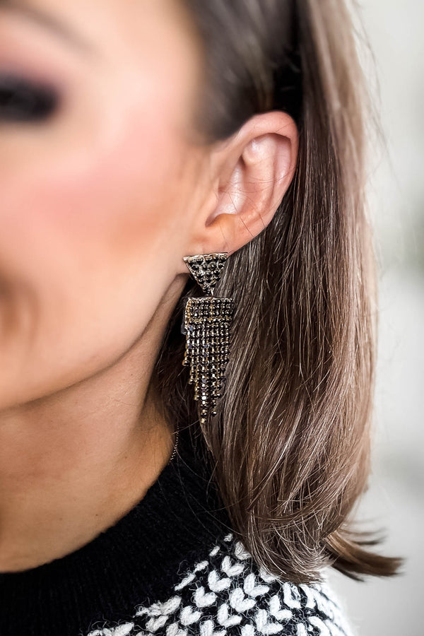 Black Drop Earrings