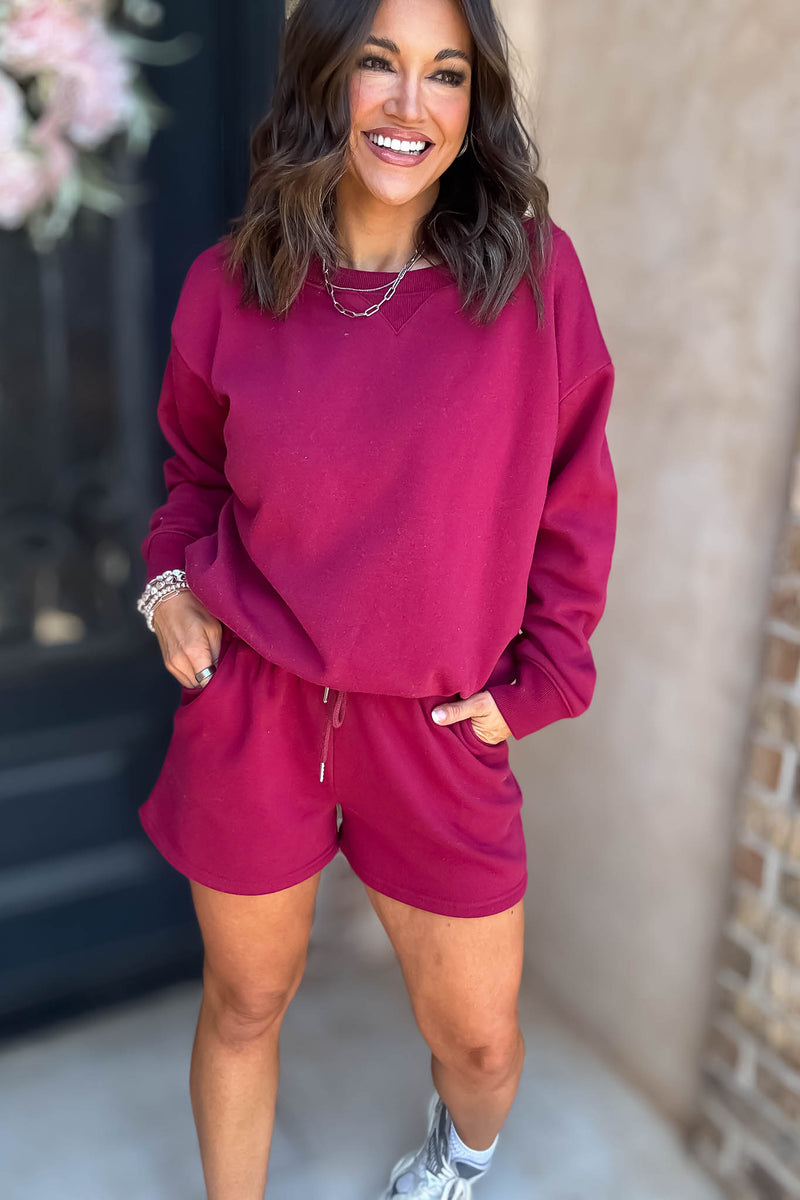 Softest Ever Cabernet Fleece Shorts