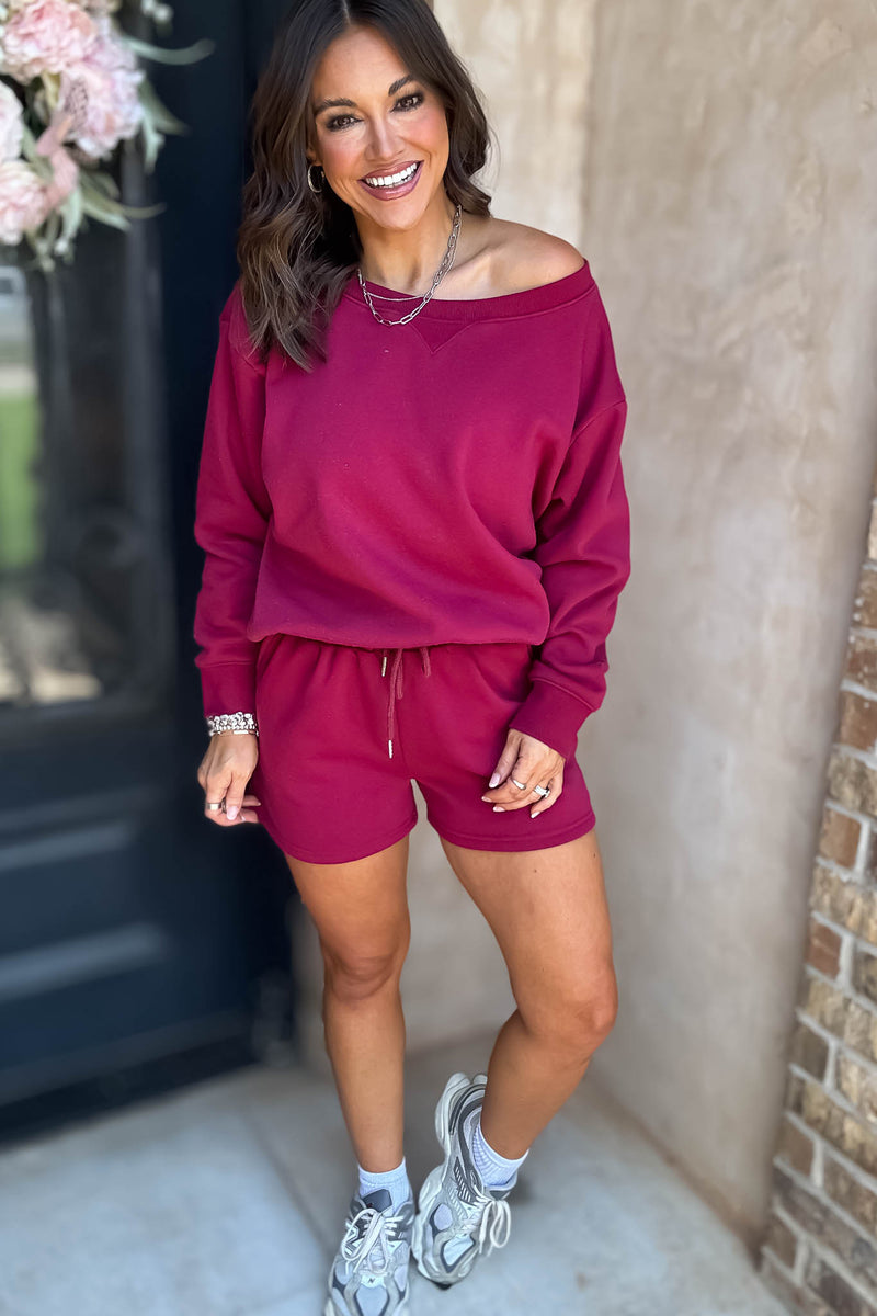 Softest Ever Cabernet Fleece Shorts