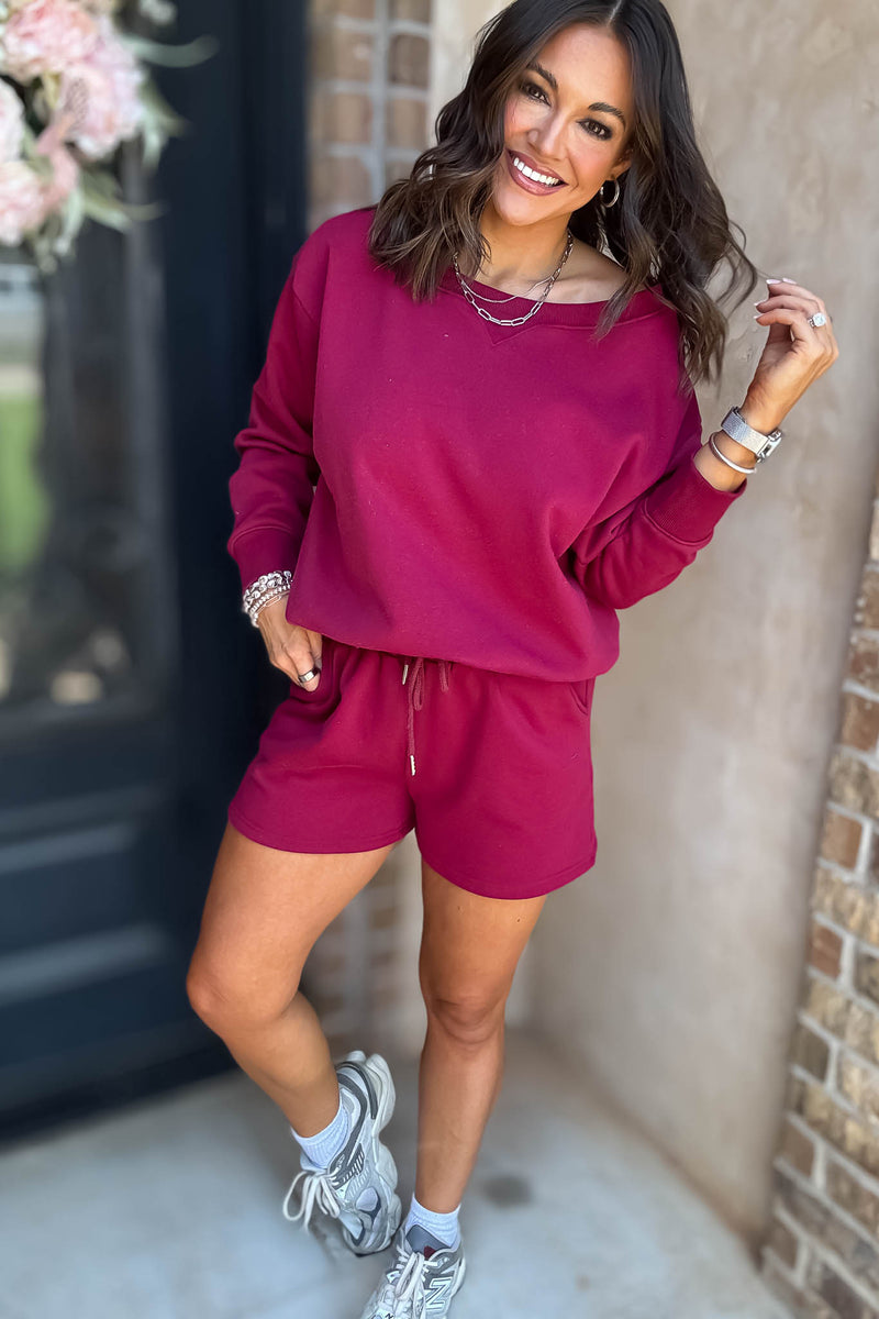 Softest Ever Cabernet Fleece Shorts