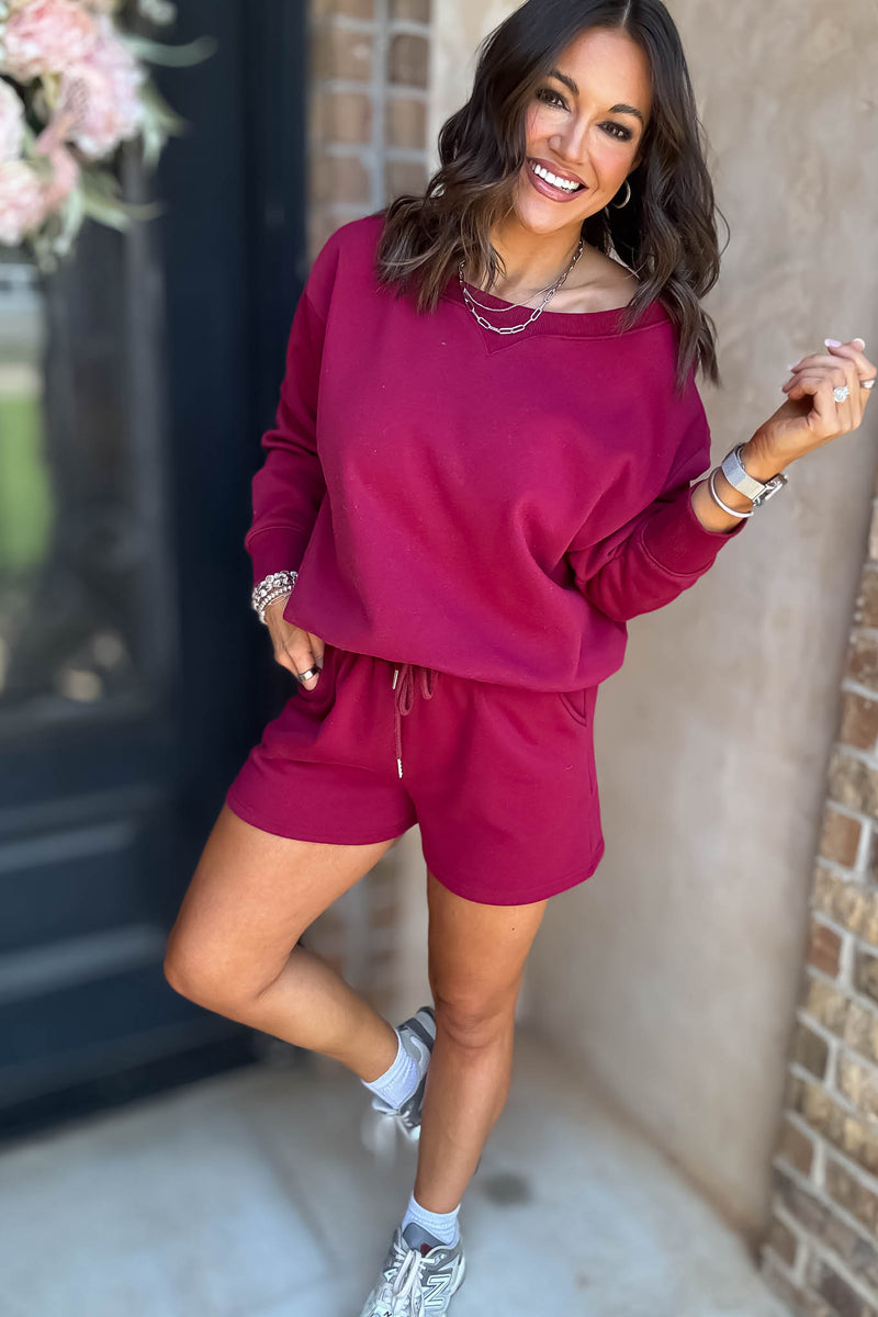 Softest Ever Cabernet Fleece Shorts