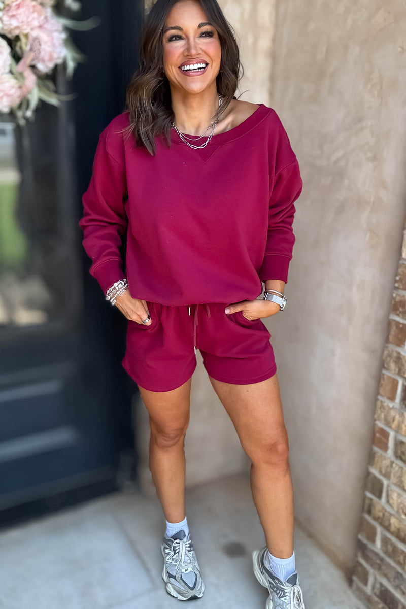 Softest Ever Cabernet Fleece Shorts