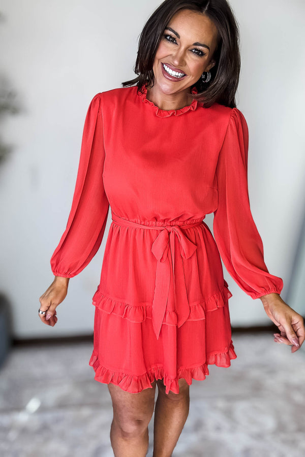 Red Tiered Dress