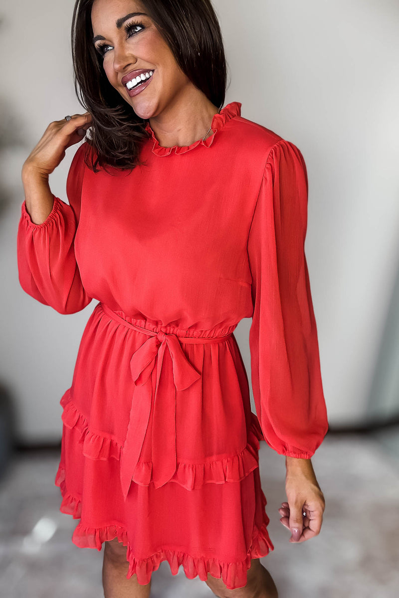 Red Tiered Dress