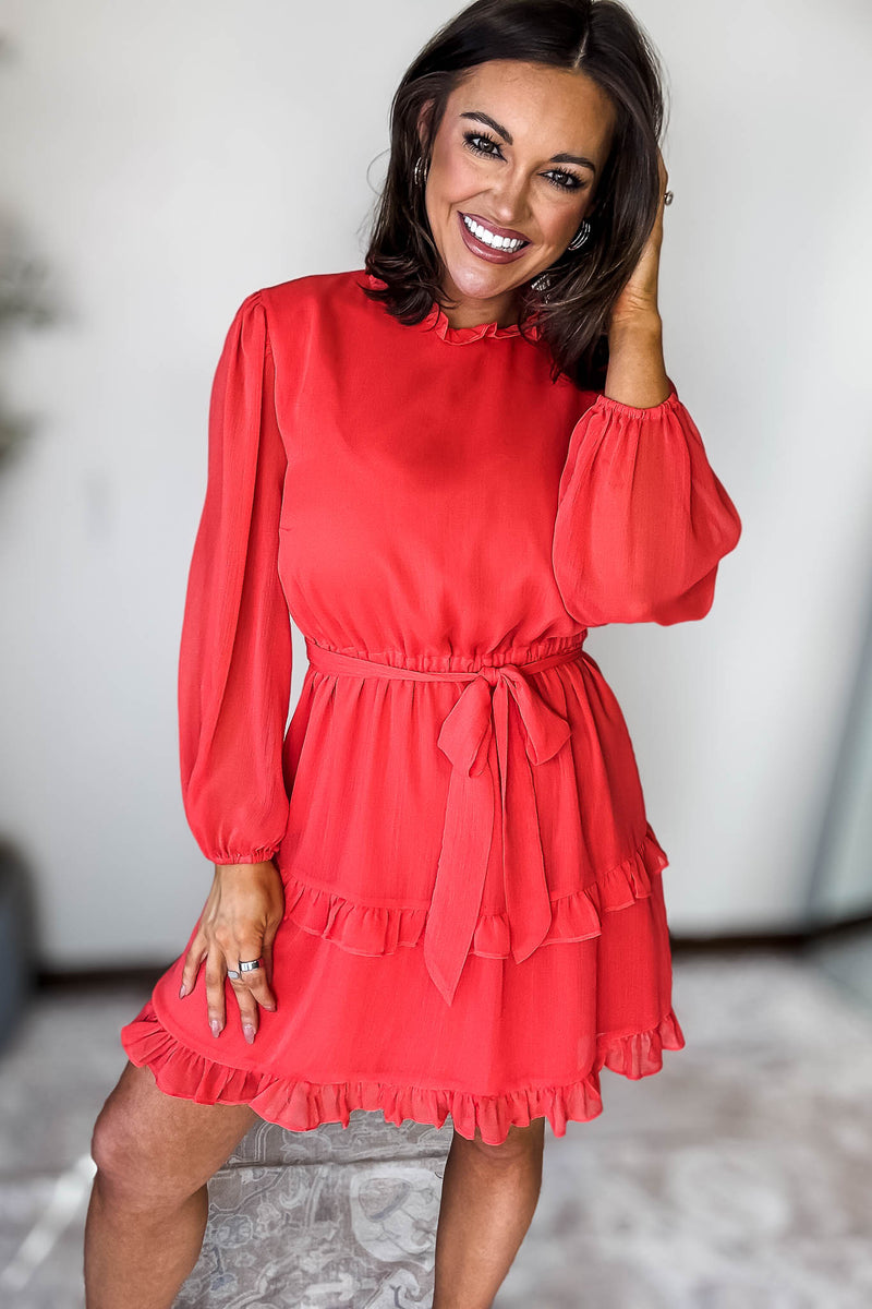 Red Tiered Dress