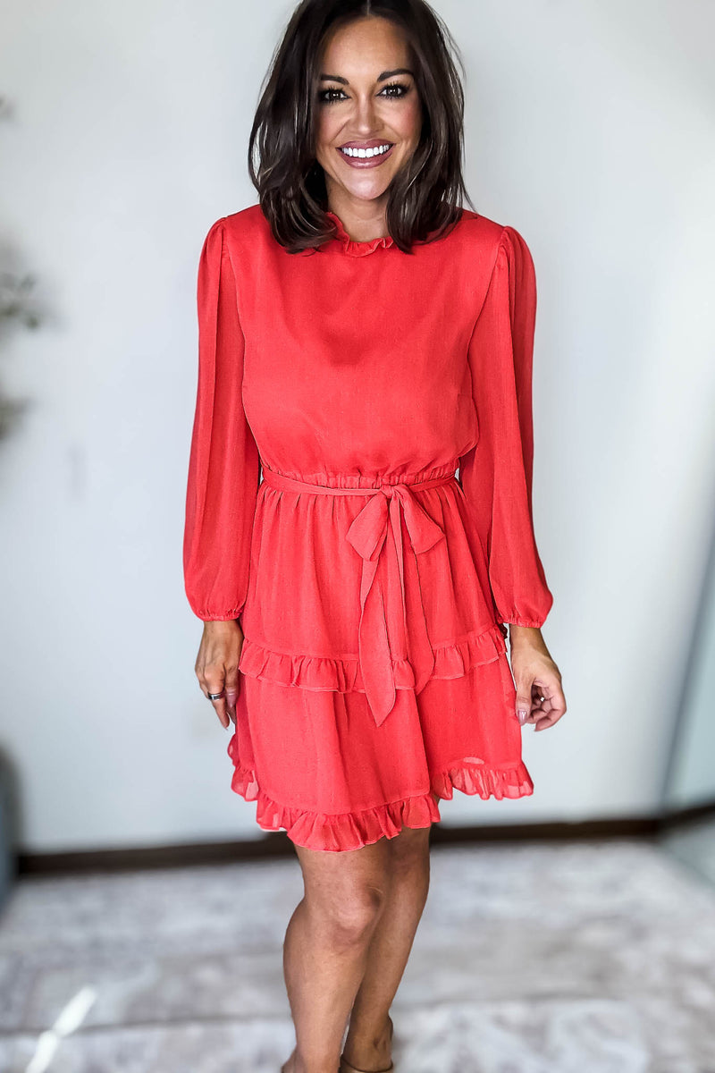 Red Tiered Dress