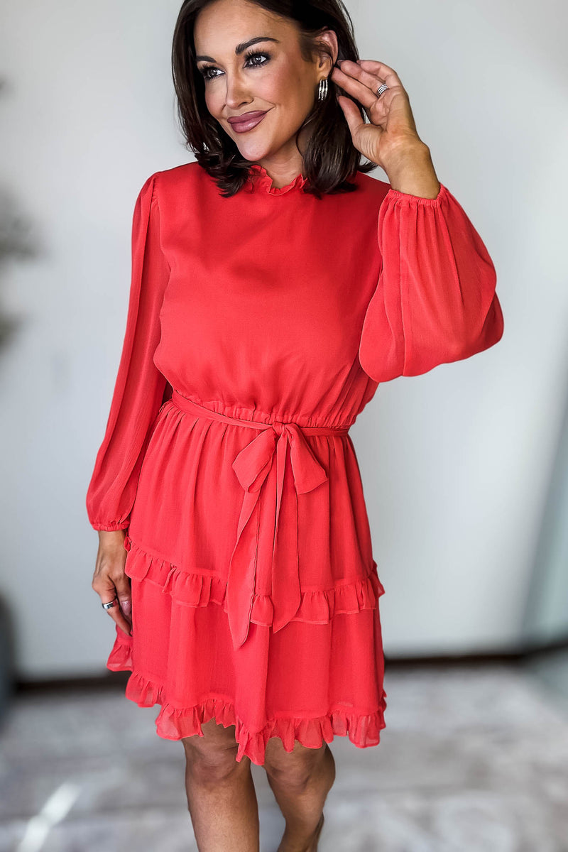 Red Tiered Dress