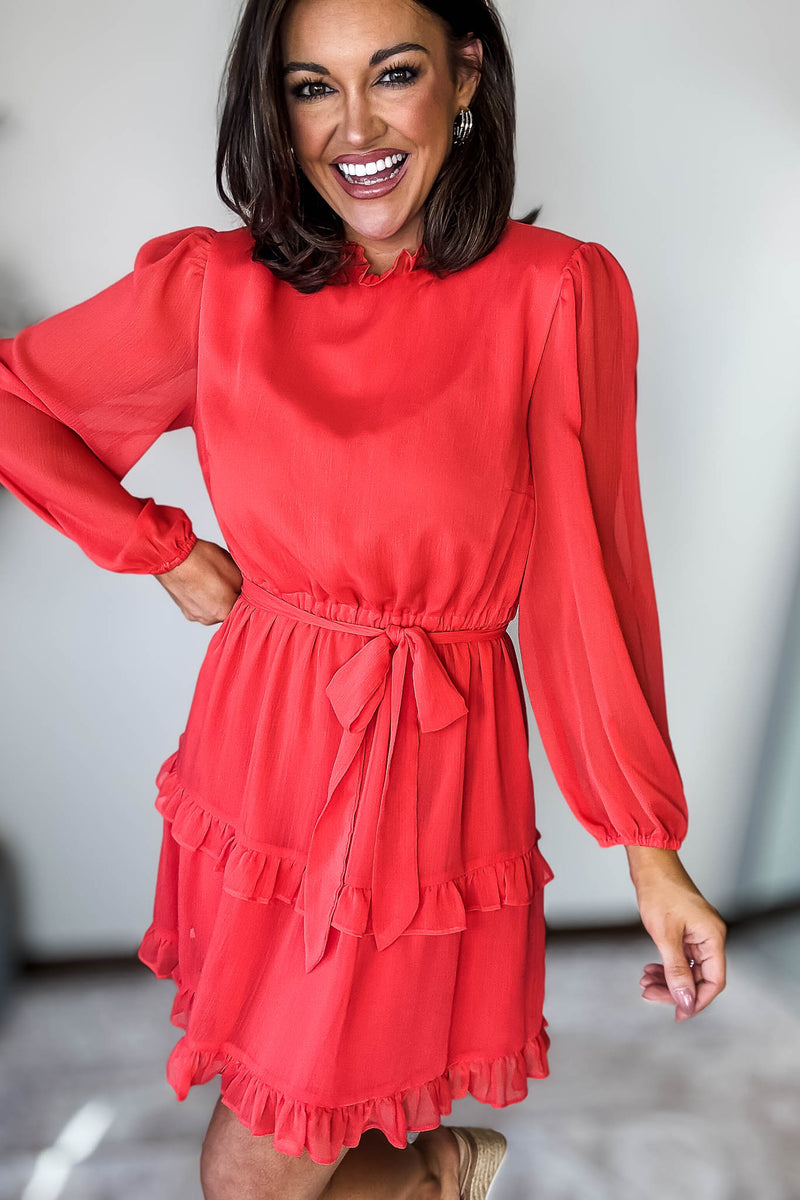 Red Tiered Dress