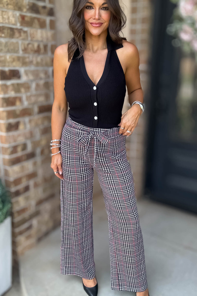 Mad For Plaid Tie Pants