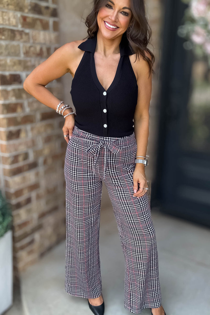 Mad For Plaid Tie Pants