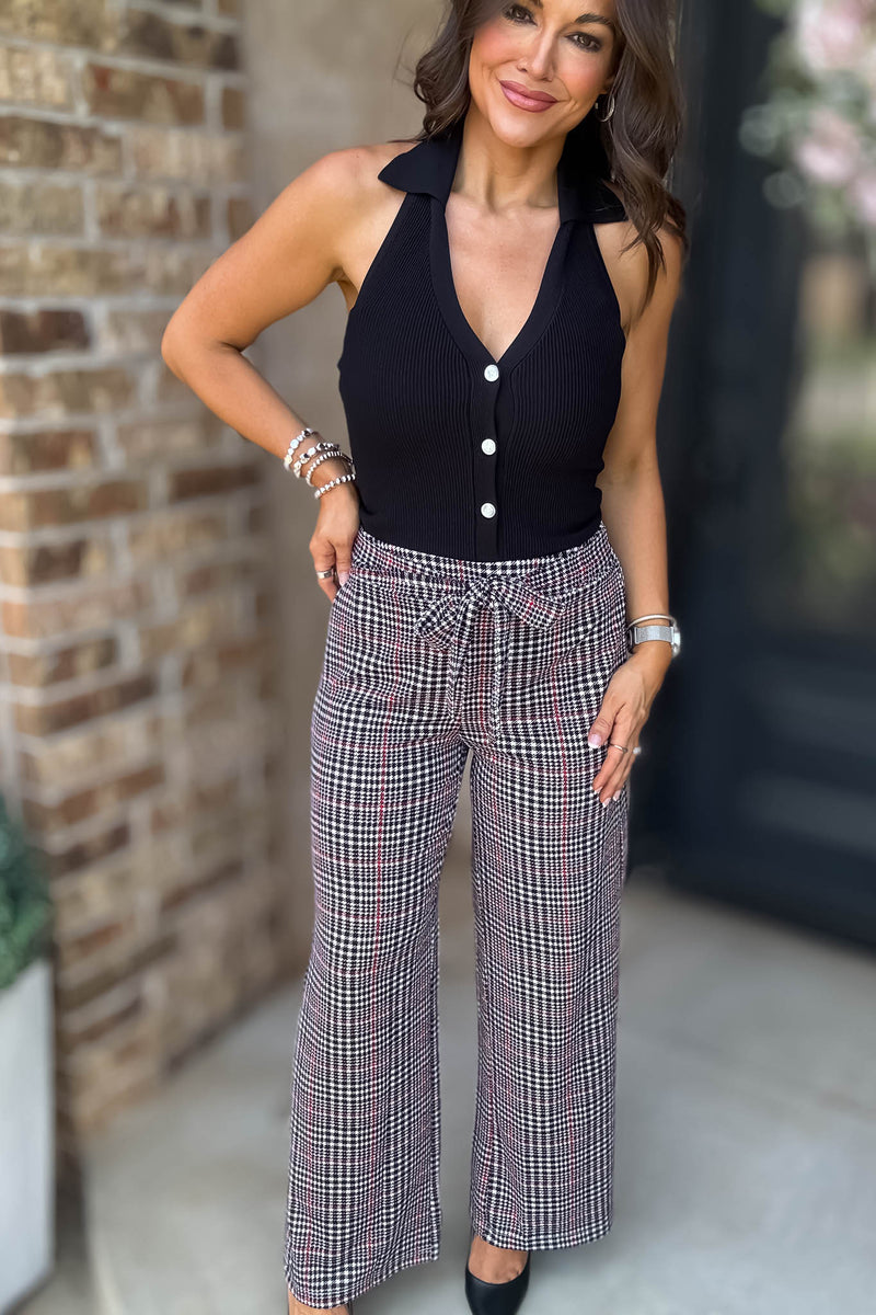 Mad For Plaid Tie Pants