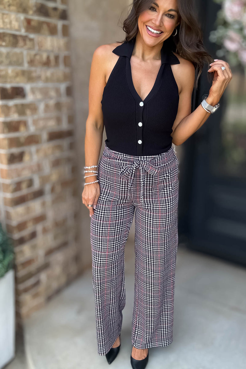 Mad For Plaid Tie Pants