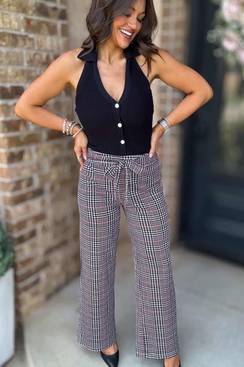 Mad For Plaid Tie Pants