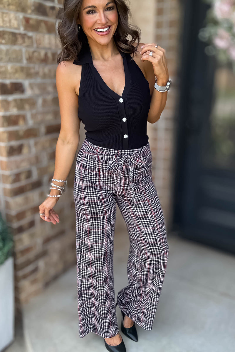 Mad For Plaid Tie Pants