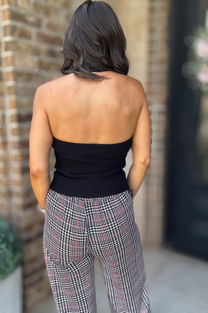 Back In Black Halter Knit Top