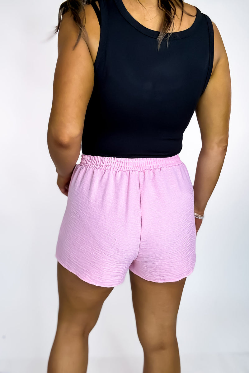 Sunny Days Baby Pink High Waisted Airflow Shorts
