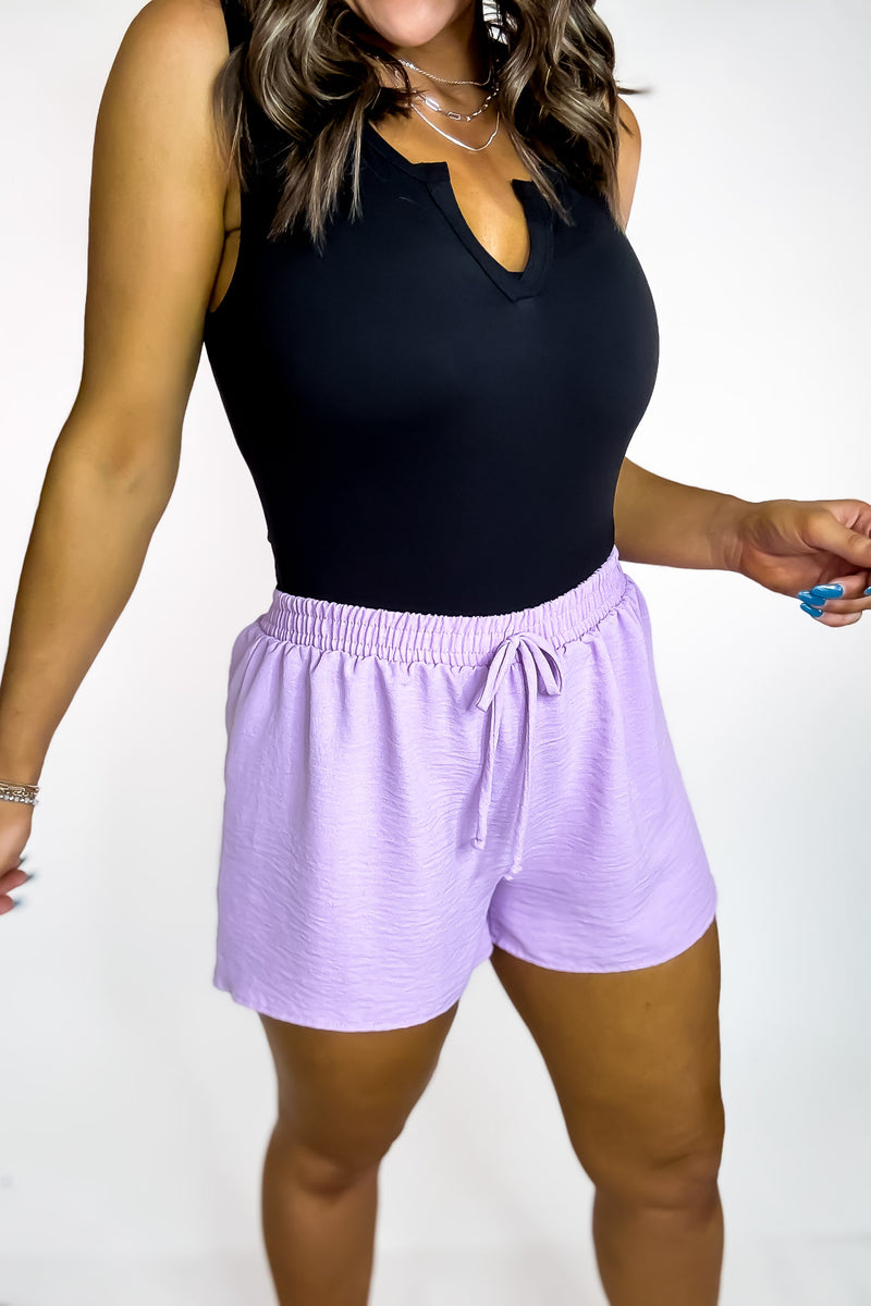 Sunny Days Lilac High Waisted Airflow Shorts
